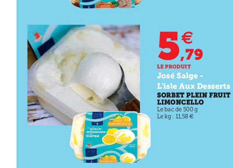 sorbet plein fruit limoncello  josé salge - l'isle aux desserts