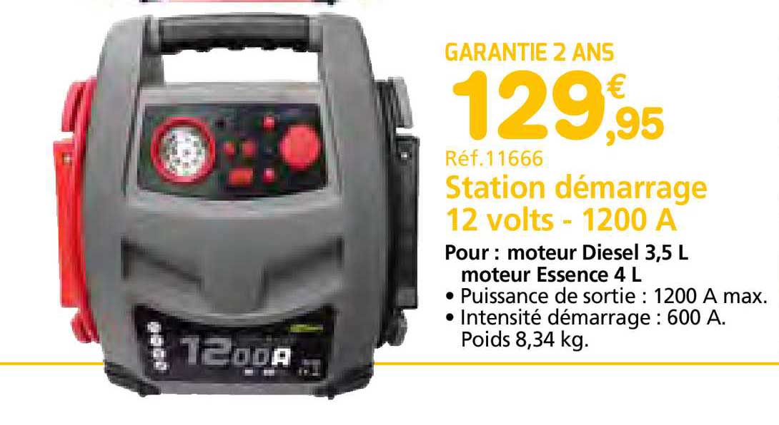 station démarrage 12 volts - 1200 a