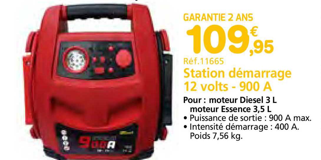 station démarrage 12 volts - 900 a