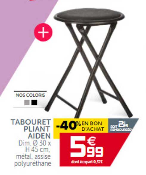 tabouret pliant aiden