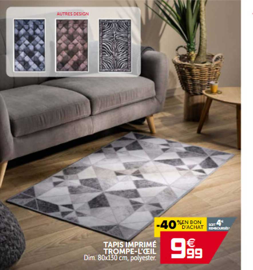 Tapis Imprimé Trompe-l'œil