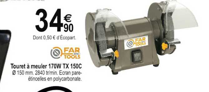 touret à meuler 170w tx 150 c far tools