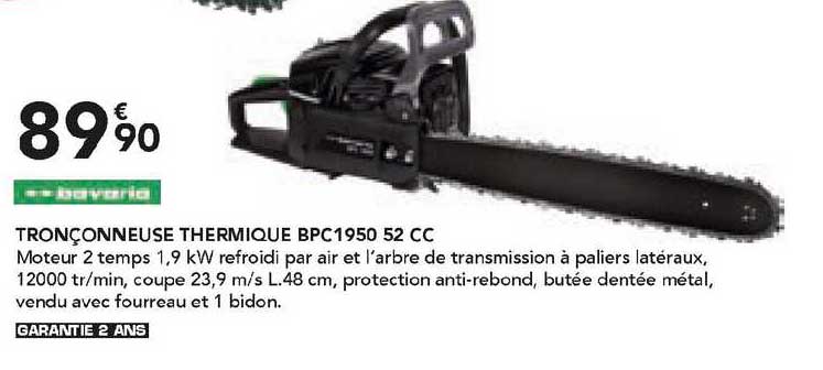tronçonneuse thermique bpc1950 52 cc bavaria