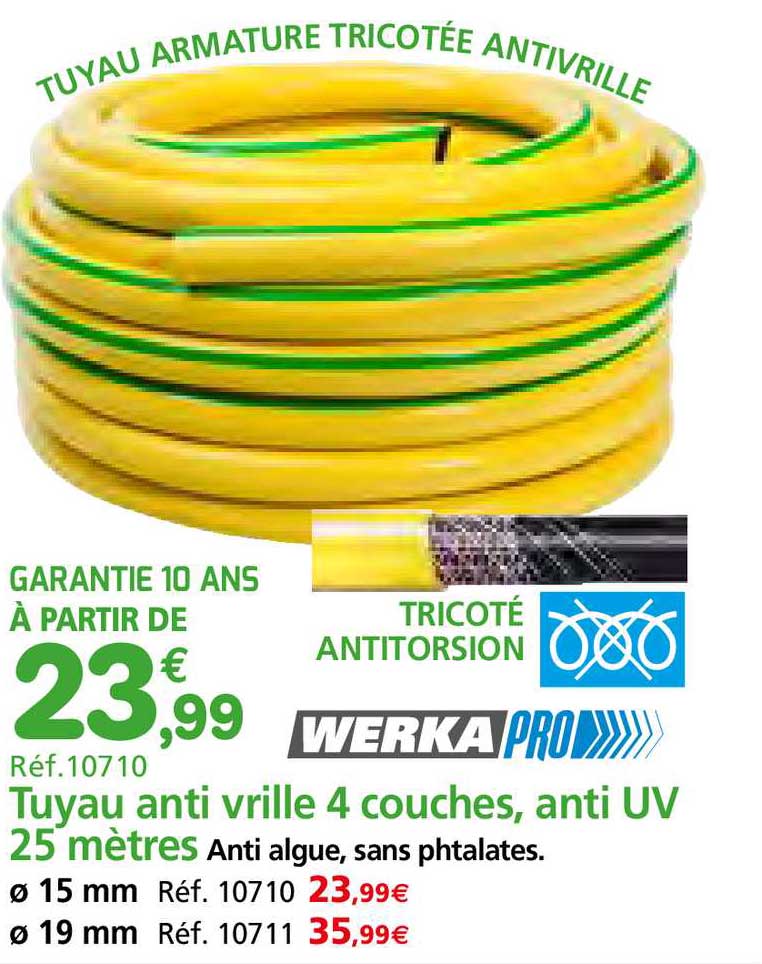 tuyau anti vrille 4 couches anti uv 25 mètres