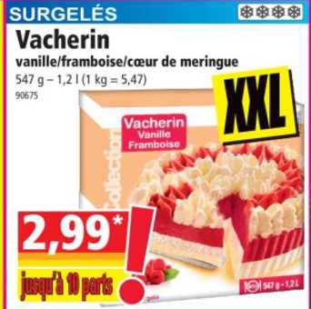 vacherin vanille-framboise-cœur de meringue