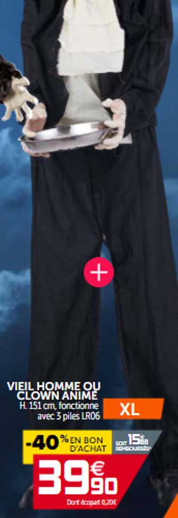 vieil homme ou clown animé