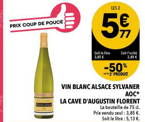 vin blanc alsace sylvaner aoc la cave d'augustin florent