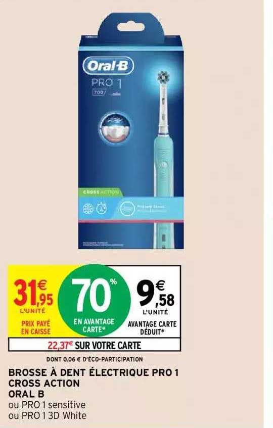 brosse à dent électrique pro 1 cross action oral b