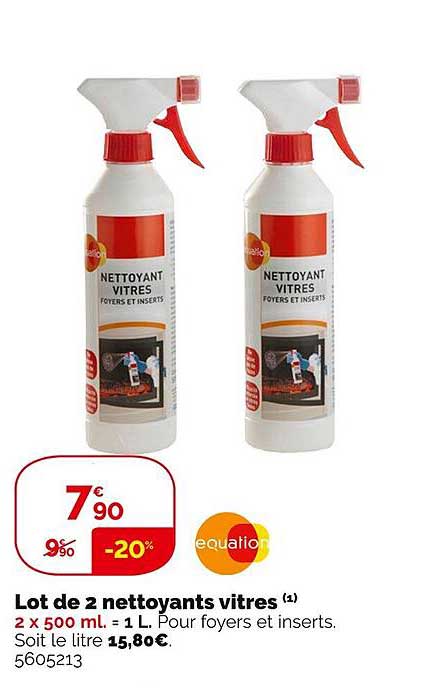 Lot De 2 Nettoyants Vitres équation