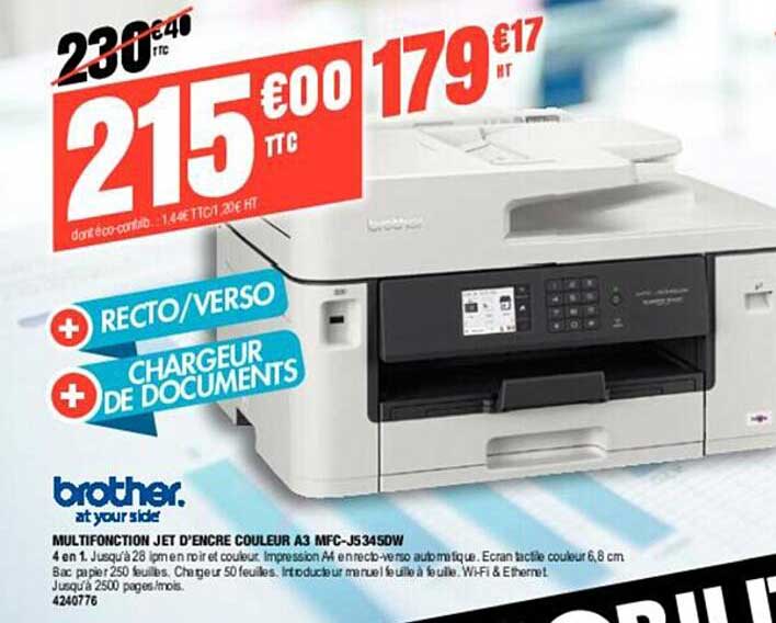 multifonction jet d'encre couleur a3 mfc brother