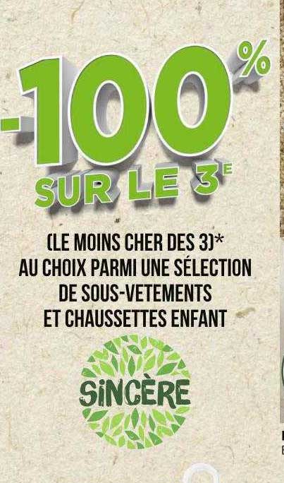 sous-vêtements et chaussettes enfant sincère