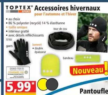 Accessoires Hivernaux Pour L'automne Et L'hiver Toptex Sport