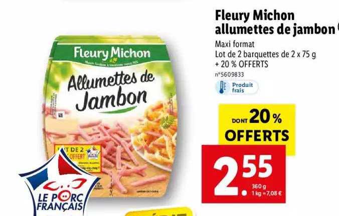 allumettes de jambon fleury michon