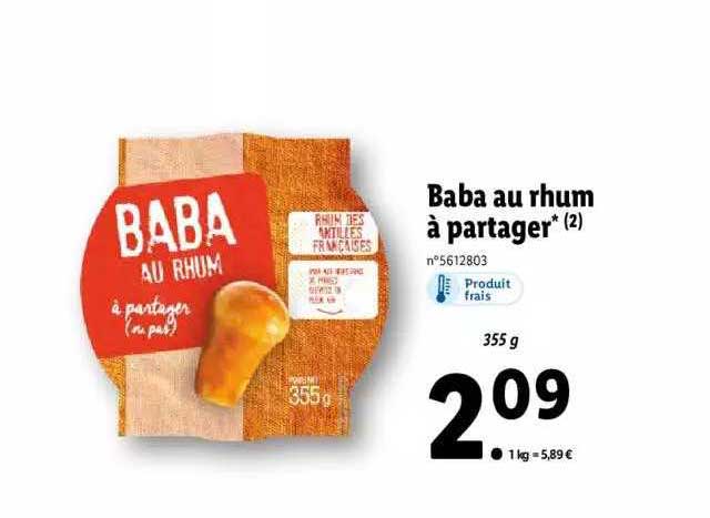baba au rhum à partager