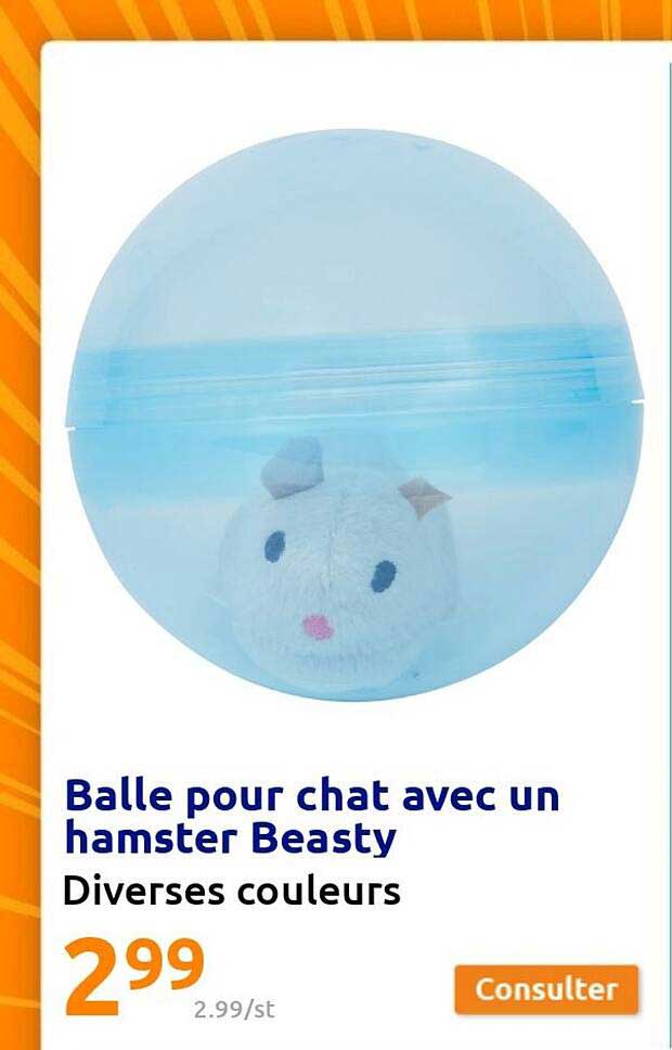 balle pour chat avec un hamster beasty