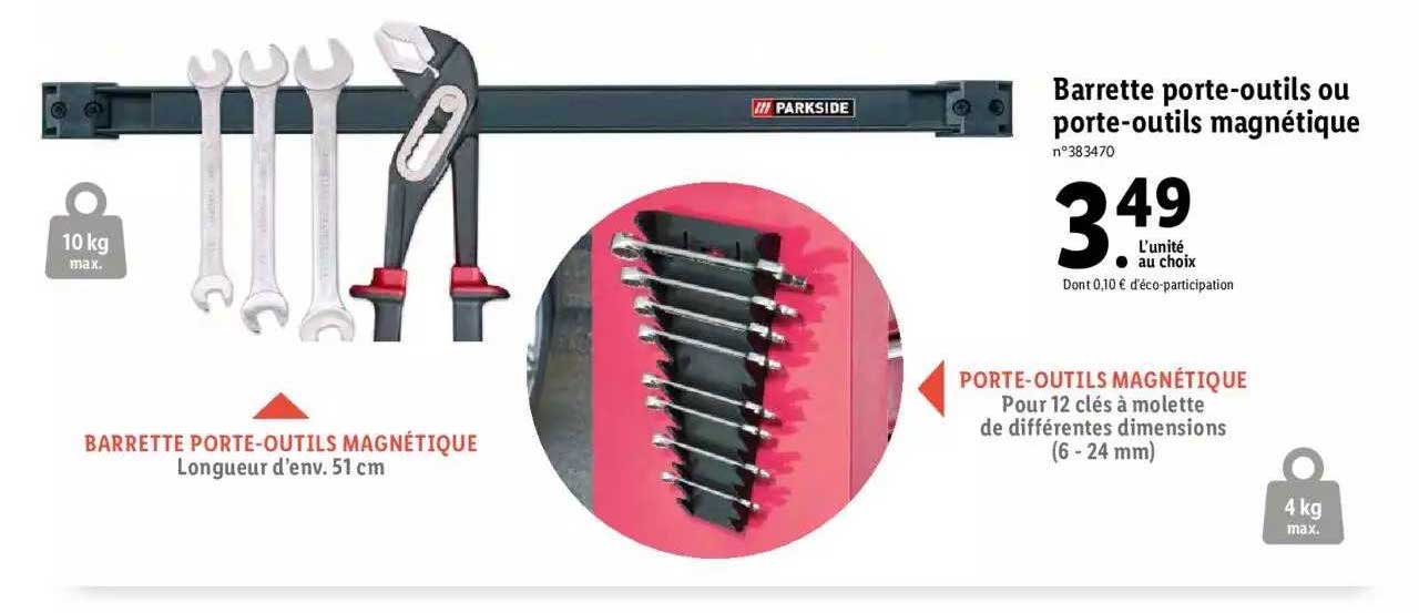 barrette porte-outils ou porte-outils magnétique