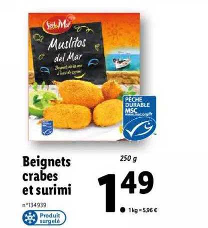 beignets crabes et surimi