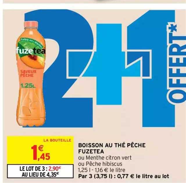 Boisson Au Thé Pêche Fuzetea