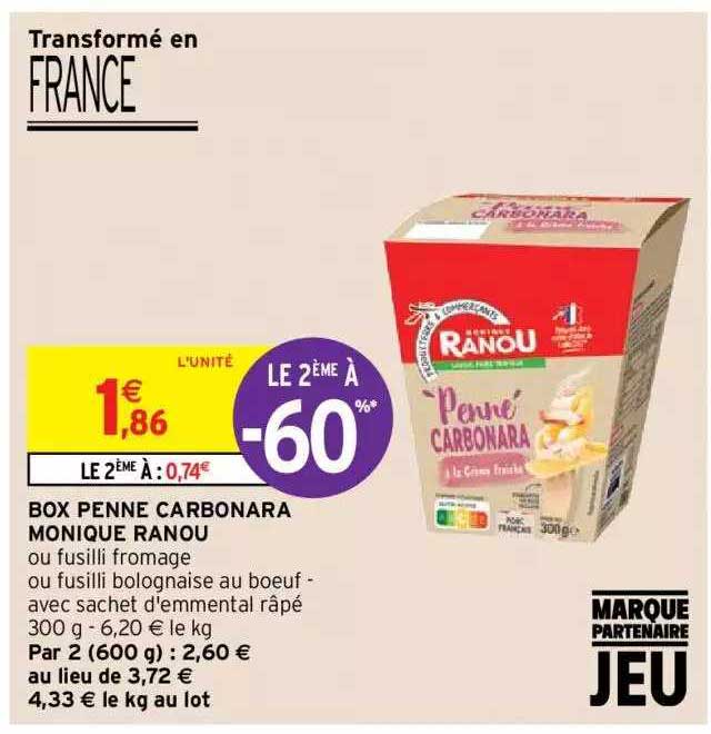 box penne carbonara monique ranou