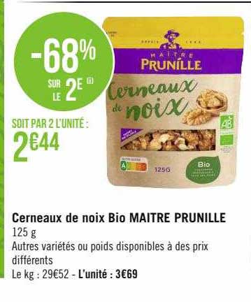 cerneaux de noix bio maître prunille