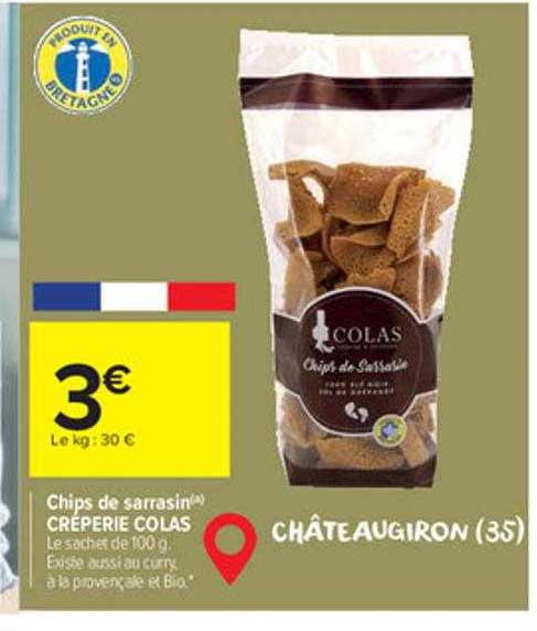 chips de sarrasin crêperie colas