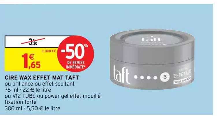 cire wax effet mat taft