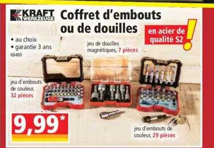 coffret d'embouts ou de douilles kraft werkzeuge