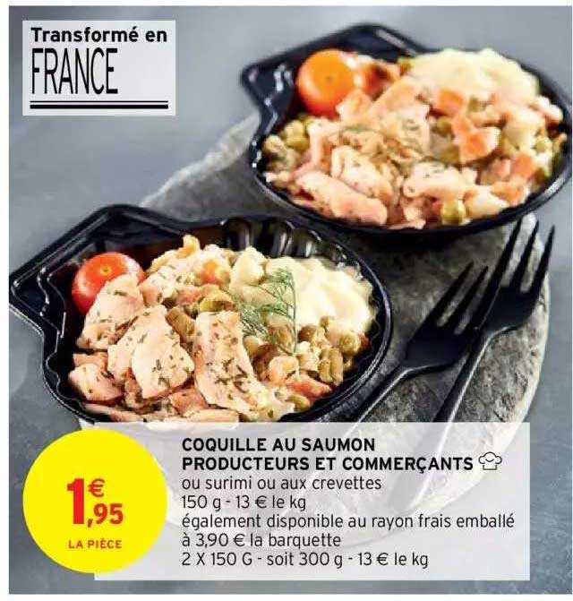 coquille au saumon producteurs et commerçants
