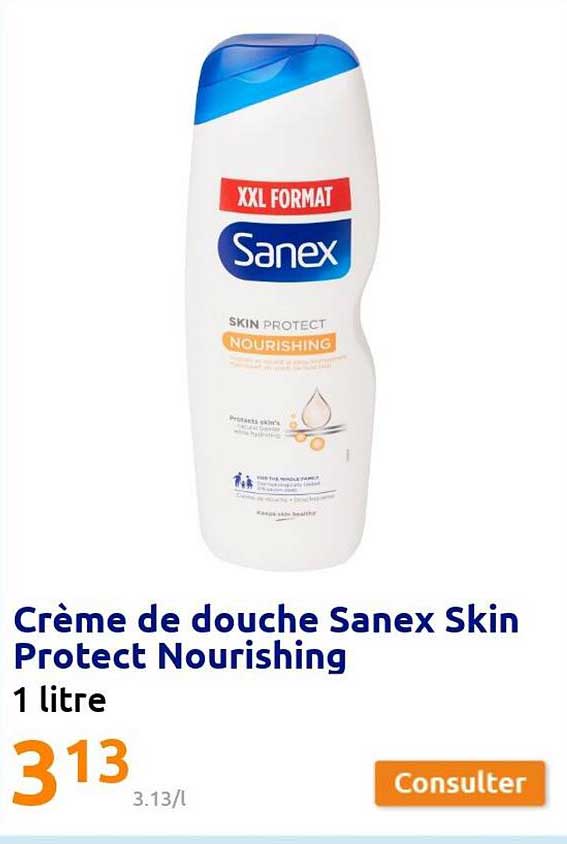 crème de douche sanex skin protect nourishing