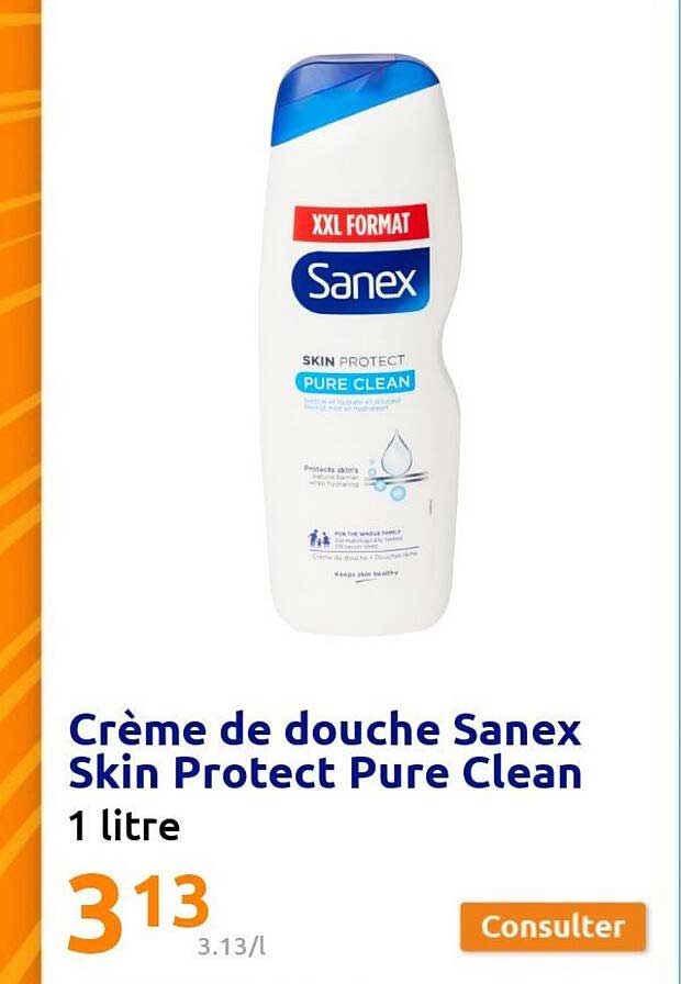 Crème De Douche Sanex Skin Protect Pure Clean