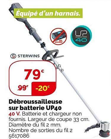 Débroussailleuse Sur Batterie Up40 Sterwins