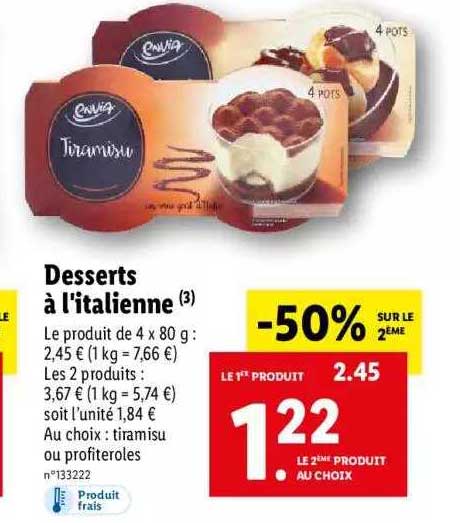 desserts à l'italienne envia