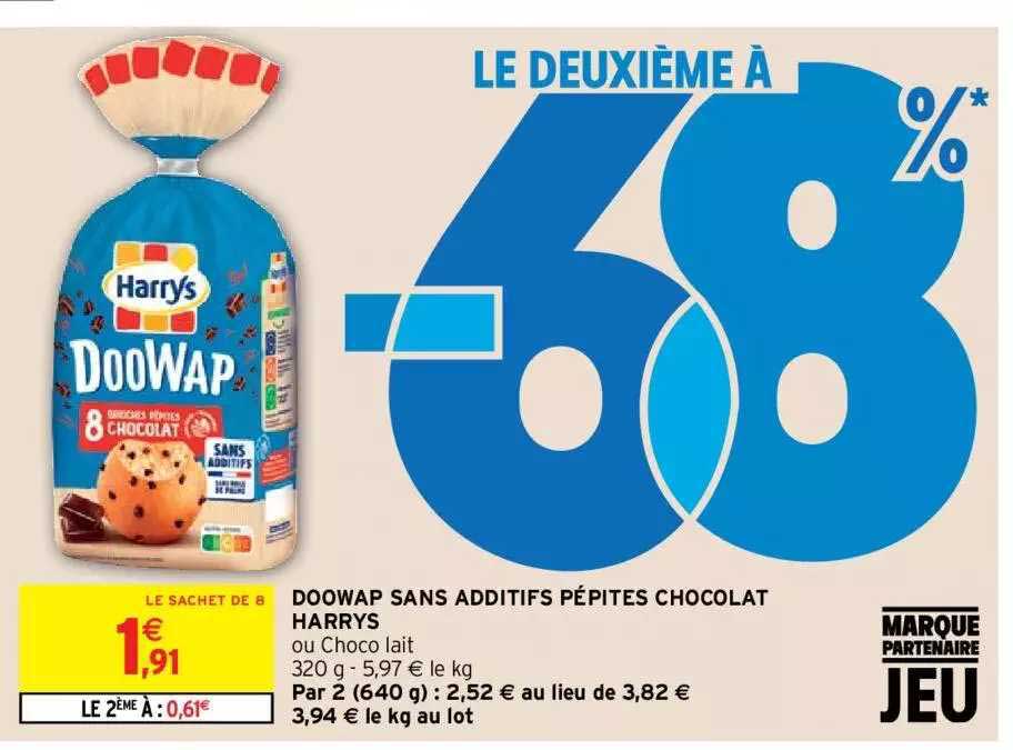 Doowap Sans Additifs Pépites Chocolat Harrys