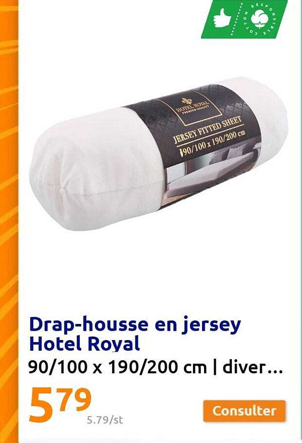 drap-housse en jersey hotel royal