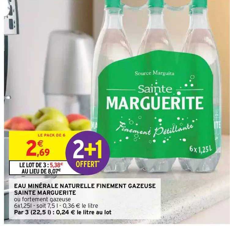 eau minérale naturelle finement gazeuse sainte marguerite
