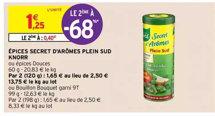 épices secret d'arômes plein sud knorr