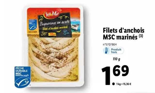filets d'anchois msc marinés