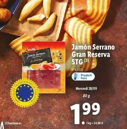 jamón serrano gran reserva stg