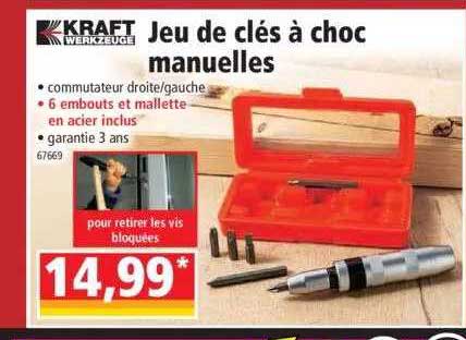 jeu de clés à choc manuelles kraft werkzeuge