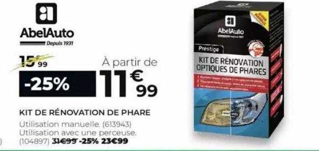 kit de rénovation de phare abelauto