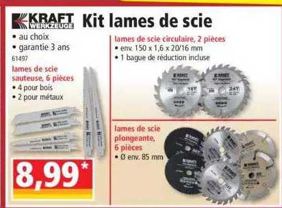 kit lames de scie kraft werkzeuge