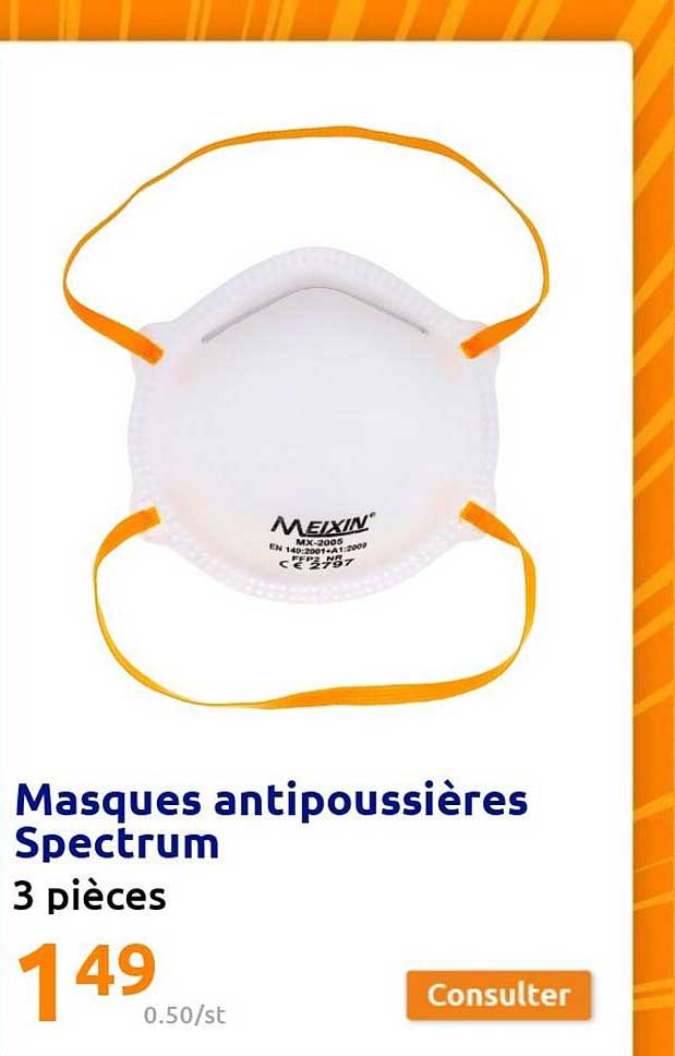 masques antipoussières spectrum