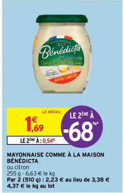 mayonnaise comme à la maison bénedicta
