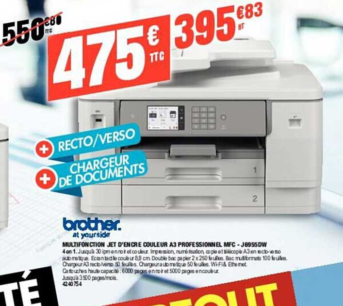 multifonction jet d'encre couleur a3 professionnel mfc  brother