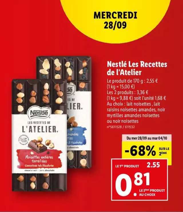 nestlé les recettes de l'atelier