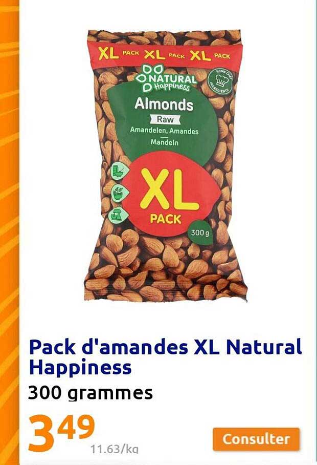 pack d'amandes xl natural happiness