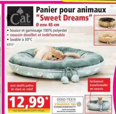 panier pour animaux "sweet dreams" cat
