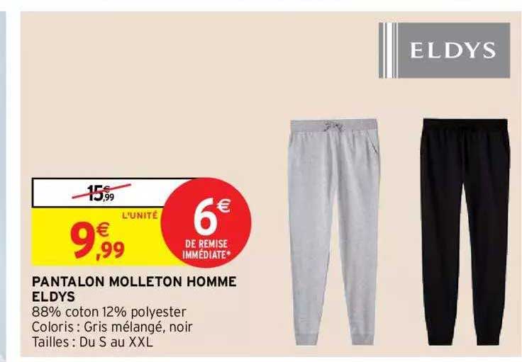 Pantalon Molleton Homme Eldys