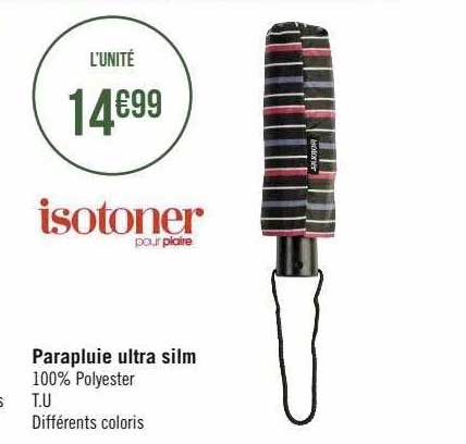 Parapluie Ultra Slim Isotoner Pour Plaire