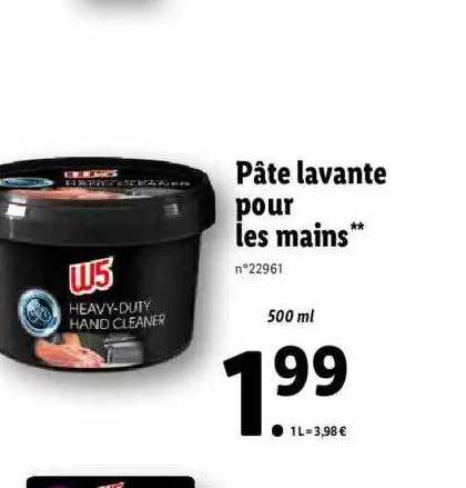pâte lavante pour les mains w5